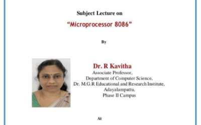 Subject Lecture on “Microprocessor 8086” Subject Lecture on “Microprocessor 8086”