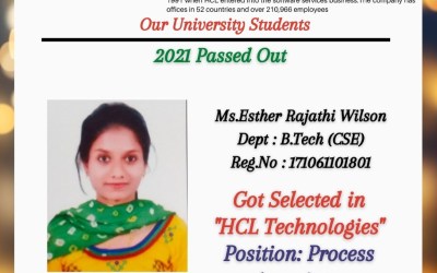 Placement Of 2021 Passed Out 6 Students At HCL Technologies Placement Of 2021 Passed Out 6 Students At HCL Technologies