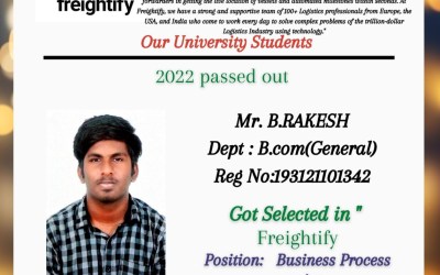 Placement of 2022 Passed Out Student in Freightify Placement of 2022 Passed Out Student in Freightify