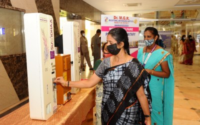 Sanitary Equipment were launched as part of Women Welfare in MGRERI by Honourable President. Sanitary Equipment were launched as part of Women Welfare in MGRERI by Honourable President.