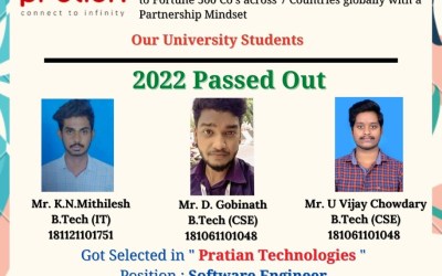 Placement Of 2022 Passed Out 3 B.Tech Students At Partian Technologies. Placement Of 2022 Passed Out 3 B.Tech Students At Partian Technologies.