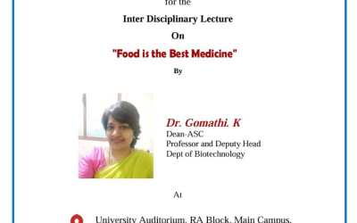 InterDisciplinary Lecture on Food is the Best Medicine InterDisciplinary Lecture on Food is the Best Medicine