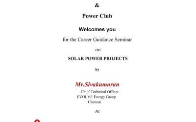 Career Guidance Seminar on Solar Power Projects Career Guidance Seminar on Solar Power Projects