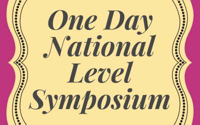 One Day National Level Symposium One Day National Level Symposium