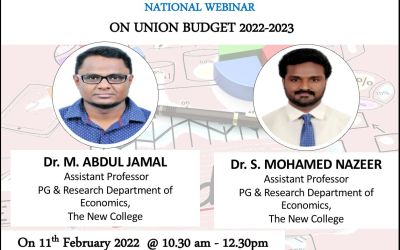 National Webinar on Union Budget 2022-2023 National Webinar on Union Budget 2022-2023