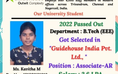 Placement Of 2022 Passed Out B.Tech Student At Guidehouse India Pvt. Ltd. Placement Of 2022 Passed Out B.Tech Student At Guidehouse India Pvt. Ltd.