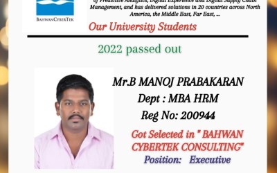 Placement of 2022 passed out student in Bahwan Cybertek Consulting Placement of 2022 passed out student in Bahwan Cybertek Consulting