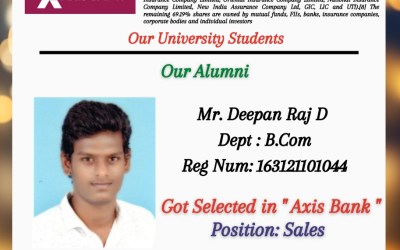 Placement Of Our Alumni Student At Axis Bank. Placement Of Our Alumni Student At Axis Bank.