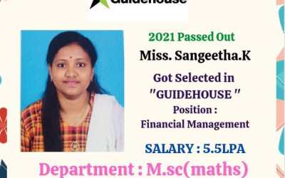 Placement Of 2021 Passed Out M.SC Student At Guidehouse Placement Of 2021 Passed Out M.SC Student At Guidehouse