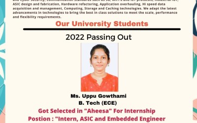 Internship for 2022 passing out B Tech ECE Student Internship for 2022 passing out B Tech ECE Student
