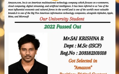 Placement Of 2022 Passed Out M.Sc Student At Amazon Placement Of 2022 Passed Out M.Sc Student At Amazon