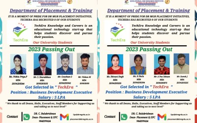 Placement Of 2023 Passing Out 8 MBA Students At TechEra Placement Of 2023 Passing Out 8 MBA Students At TechEra