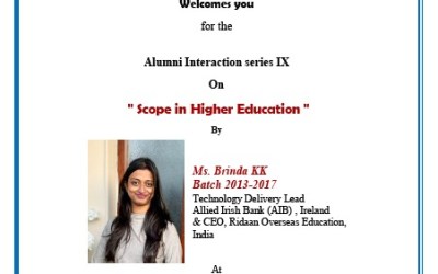 Alumini Interaction Series IX on Scope in Higher Education Alumini Interaction Series IX on Scope in Higher Education