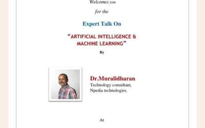Expert Talk On “ARTIFICIAL INTELLIGENCE & MACHINE LEARNING” Expert Talk On “ARTIFICIAL INTELLIGENCE & MACHINE LEARNING”