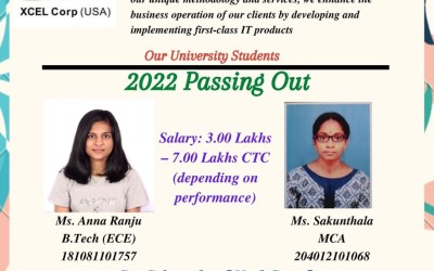 Placement of 2022 Passing Out Students in Xcel Corp Placement of 2022 Passing Out Students in Xcel Corp