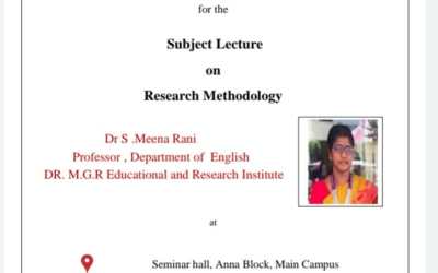 Subject Lecture on Research Methodology Subject Lecture on Research Methodology