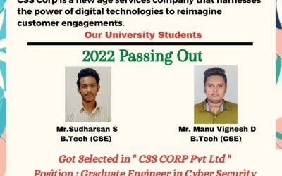 Placement of 2022 Passing out Students in CSS Corp Placement of 2022 Passing out Students in CSS Corp