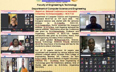 Report on National Conference NCICT ’22 Report on National Conference NCICT ’22