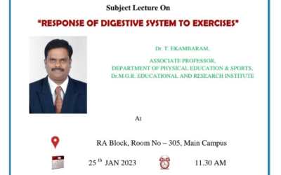 Subject Lecture On “RESPONSE OF DIGESTIVE SYSTEM TO EXERCISES Subject Lecture On “RESPONSE OF DIGESTIVE SYSTEM TO EXERCISES