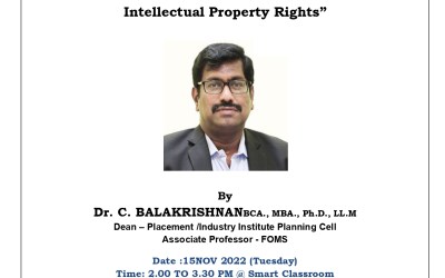 Lecture on “An Overview of Intellectual Property Rights” Lecture on “An Overview of Intellectual Property Rights”