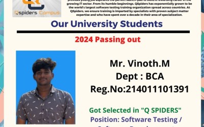 2024 Passing out Student Placed in Q-Spiders 2024 Passing out Student Placed in Q-Spiders