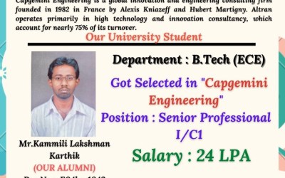 Capgemini Engineering Has Recruited Our Student Capgemini Engineering Has Recruited Our Student