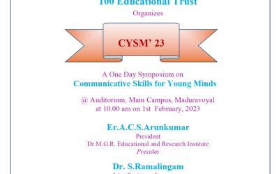 One Day Symposium on Communicative Skills for Young Minds One Day Symposium on Communicative Skills for Young Minds