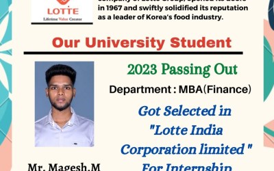 Lotte Confectionary Has Recruited Student As a Intern From Our College Lotte Confectionary Has Recruited Student As a Intern From Our College