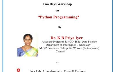 Two Days Workshop on Python Programming Two Days Workshop on Python Programming