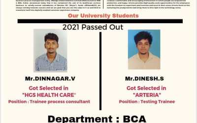 Placement of 2021 Passed Out BCA Students Placement of 2021 Passed Out BCA Students