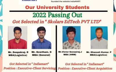 Placement of 2022 Passing out MBA Students Placement of 2022 Passing out MBA Students