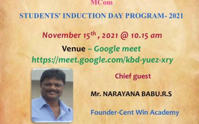 Online First Year Student Induction Program – M. Com Online First Year Student Induction Program – M. Com