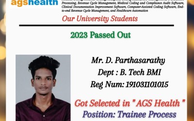 Placement Of 2023 Passing Out B.Tech Student At AgsHealth Placement Of 2023 Passing Out B.Tech Student At AgsHealth