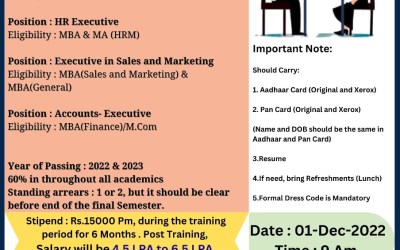 Announcement from Department of Placement and Training Announcement from Department of Placement and Training