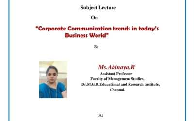 Guest Lecture on Corporate Communication Trends in Today’s Business World Guest Lecture on Corporate Communication Trends in Today’s Business World