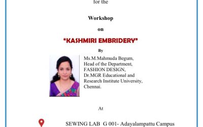 Workshop on ”KASHMIRI EMBROIDERY” Workshop on ”KASHMIRI EMBROIDERY”