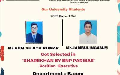 Placement of 2022 Passing Out B. Com Students Placement of 2022 Passing Out B. Com Students