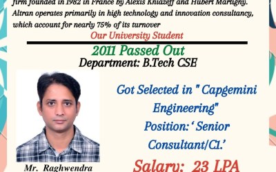 Placement of our Alumni (2011) at Capgemini Engineering Placement of our Alumni (2011) at Capgemini Engineering