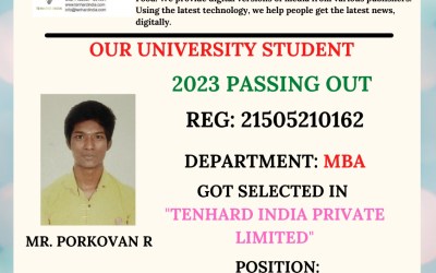 Placement of 2023 passing out MBA student in Tenhard India Pvt. Ltd. Placement of 2023 passing out MBA student in Tenhard India Pvt. Ltd.