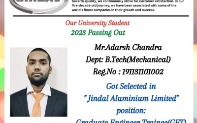 Placement of 2023 passing out student in Jindal Aluminium Ltd. Placement of 2023 passing out student in Jindal Aluminium Ltd.