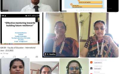 International Webinar on ‘Effective Mentoring towards Building Future Resilience” International Webinar on ‘Effective Mentoring towards Building Future Resilience”