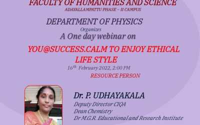 Webinar on You@Success, Calm To Enjoy Ethical Lifestyle Webinar on You@Success, Calm To Enjoy Ethical Lifestyle