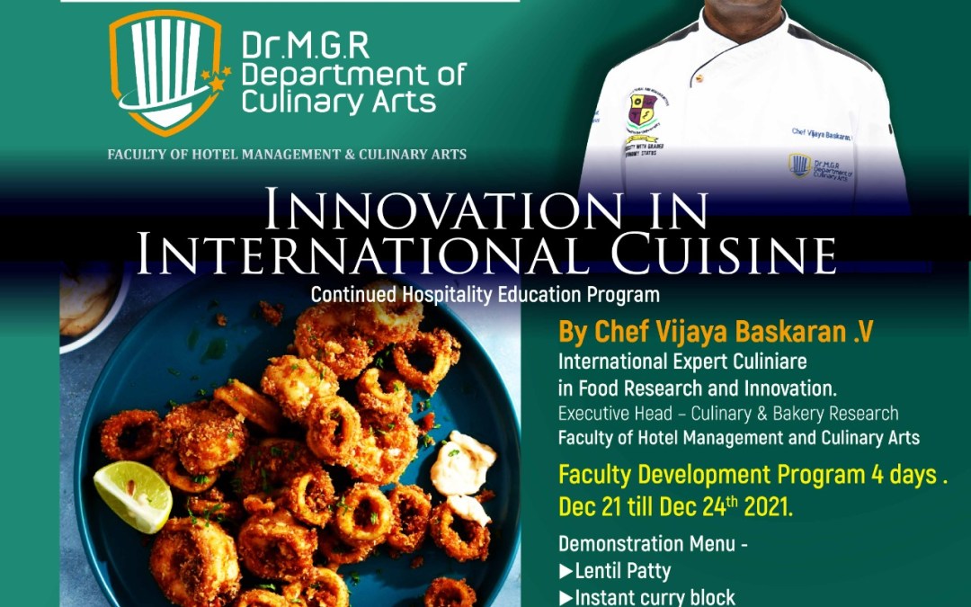 Innovation in International Cuisine Innovation in International Cuisine