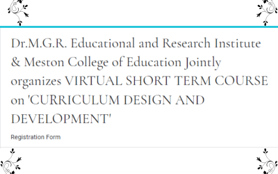 Virtual Short Term Course On Curriculum Design And Development Virtual Short Term Course On Curriculum Design And Development