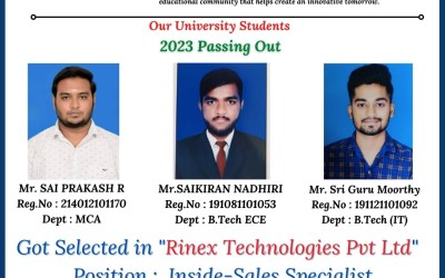2023 Passing out Students got Placed in Rinex Technologies Pvt Ltd 2023 Passing out Students got Placed in Rinex Technologies Pvt Ltd