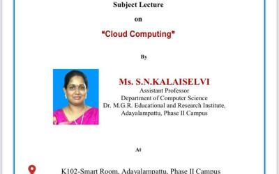Subject Lecture on “Cloud Computing” Subject Lecture on “Cloud Computing”