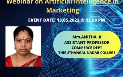 Webinar on “ARTIFICIAL INTELLIGENCE IN MARKETING” Webinar on “ARTIFICIAL INTELLIGENCE IN MARKETING”