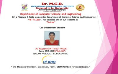 Placement of 2022 Passing out B. Tech CS Student Placement of 2022 Passing out B. Tech CS Student