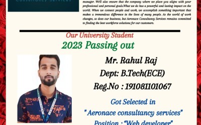 Placement for 2023 Passing Out Student Selected in Aeronance Consultancy Technologies Placement for 2023 Passing Out Student Selected in Aeronance Consultancy Technologies
