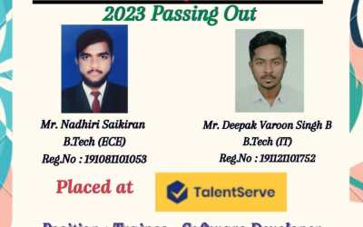TalentServe has Recruited 2023 B. Tech Students for Internship TalentServe has Recruited 2023 B. Tech Students for Internship